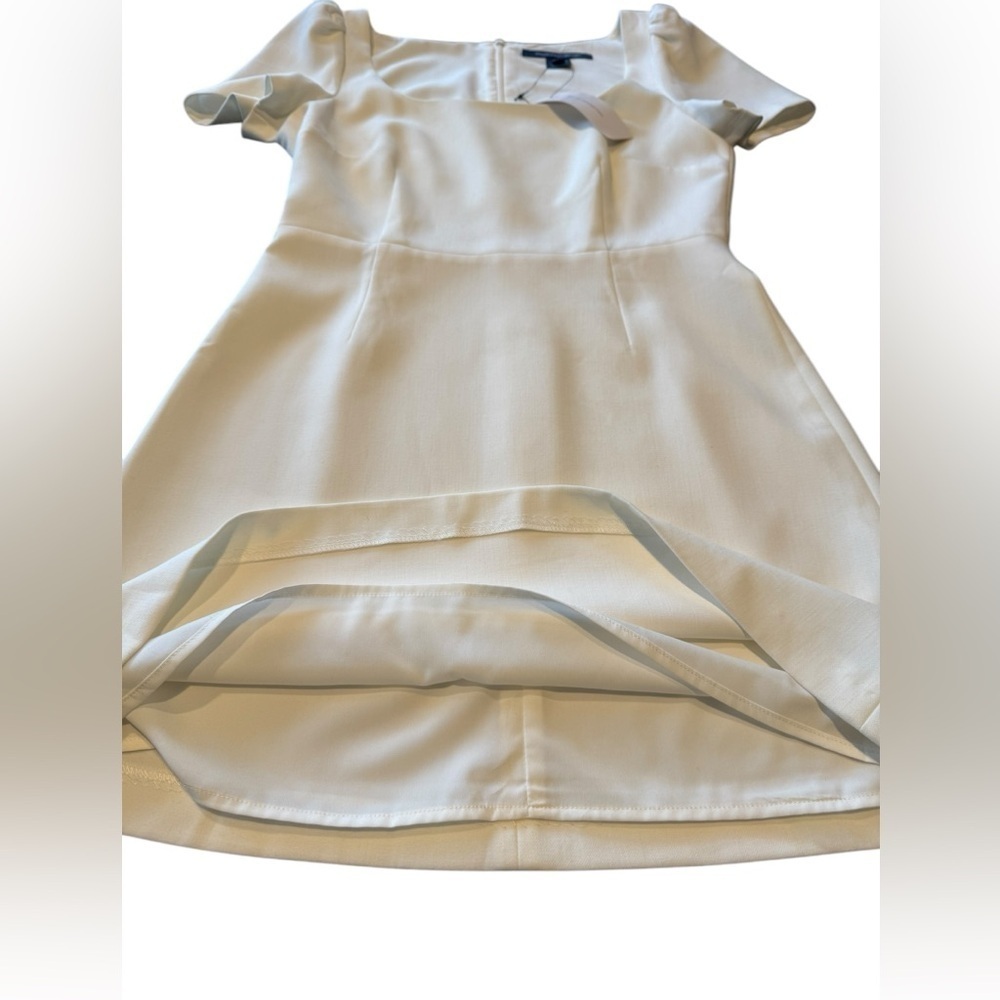 French Connection Awitti Whisper Ruth Dress Short Sleeve White Women’s Size 6 - Picture 11 of 13